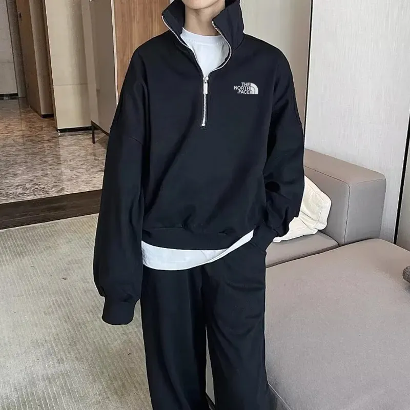 薄いフリース 話題沸騰中 高級感  レトロ 多色展開 スタンドネック アルファベット トップス