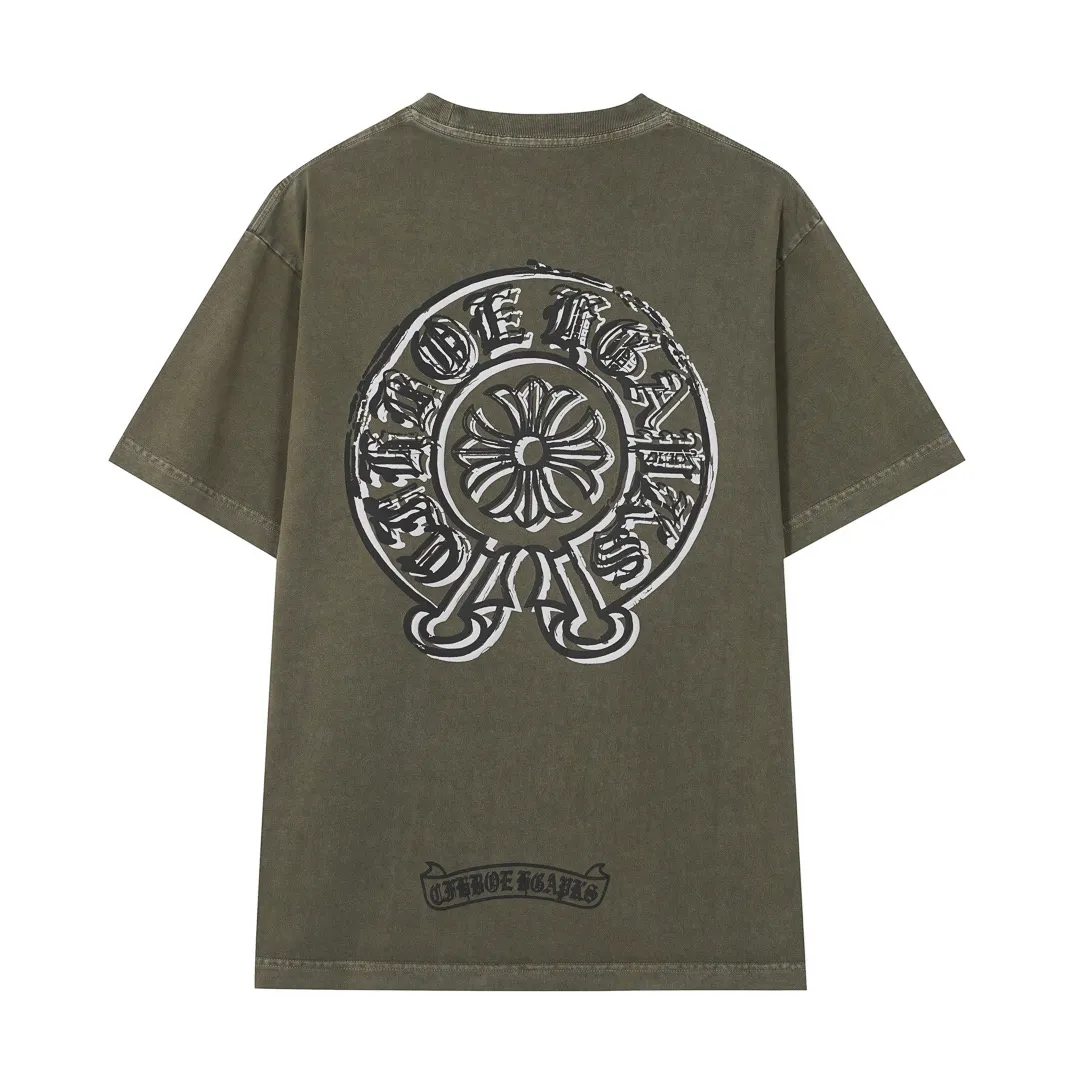 『S-3XL』新作 季節を先取り 高見えデザイン ヘビーワーク ウォッシュ加工 発泡プリント 半袖Tシャツ