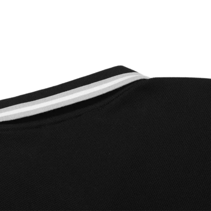 『S-2XL』新作 オーダーメイド カラー 三角 レザー パッチ ロゴ カジュアル ポロシャツ 半袖