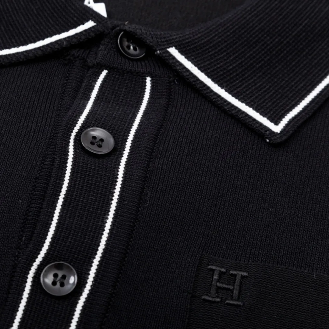 『M-3XL』 超人気商品 大人気 新品 レトロ ニット生地 折り襟 刺繍 夏 Ｔシャツ