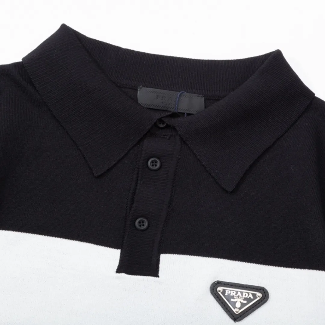 『M-3XL』絶対欲しい おすすめ レトロ 日常 ニット生地 折り襟 2カラー メンズ Ｔシャツ