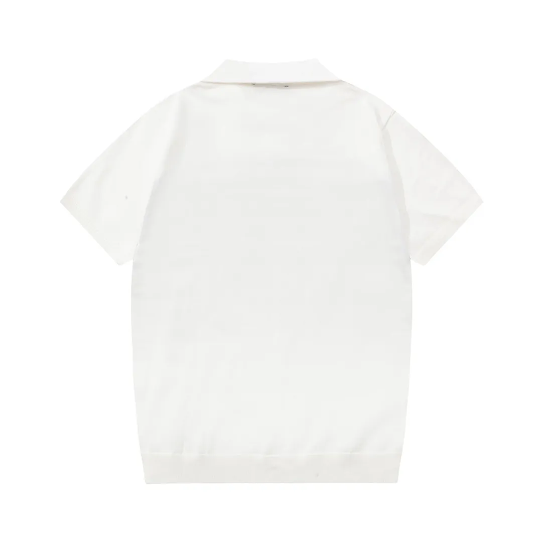 『M-3XL』絶対欲しい おすすめ レトロ 日常 ニット生地 折り襟 2カラー メンズ Ｔシャツ