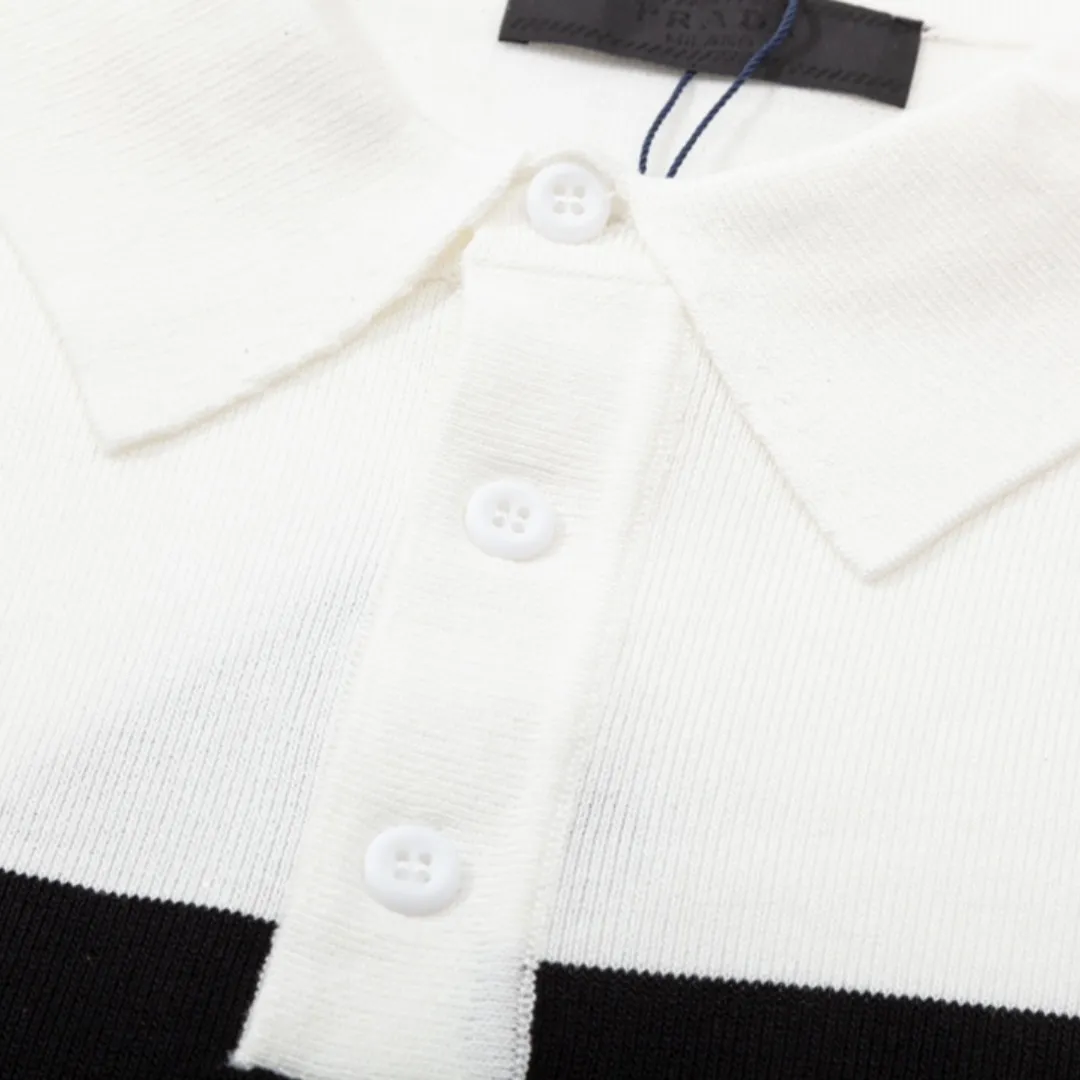 『M-3XL』絶対欲しい おすすめ レトロ 日常 ニット生地 折り襟 2カラー メンズ Ｔシャツ